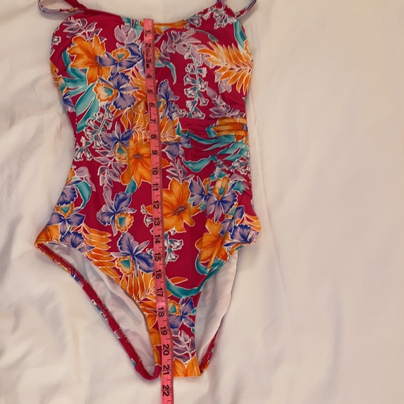 HP🎉1PC seeker Suit swimwear Floral Rouched Side Oriental Pink Australia 4 - Picture 5 of 9